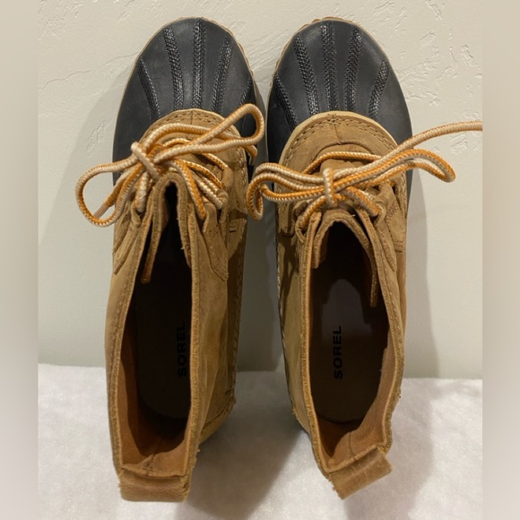 SOREL Women’s Out 'n About Duck Boots Tan/Black Waterproof Lace Up US Size 8 - Picture 5 of 9